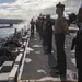 Marines, Sailors man the rails aboard USS Wasp into Sydney