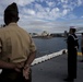 Marines, Sailors man the rails aboard USS Wasp into Sydney