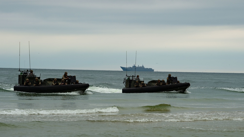DV-Day amphibious beach landing, Klaipeda, Lithuania, BALTOPS 2019