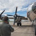 Team Whiteman members fly in B-29