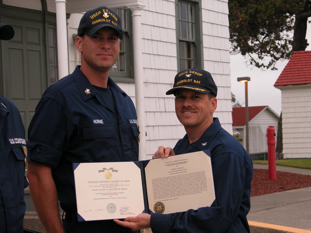 Petty Officer 1st Class Terrell Horne Receives Achievement Medal