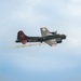 B-17 Flying Fortress simulates battle damage during the Wings Over Whiteman air show