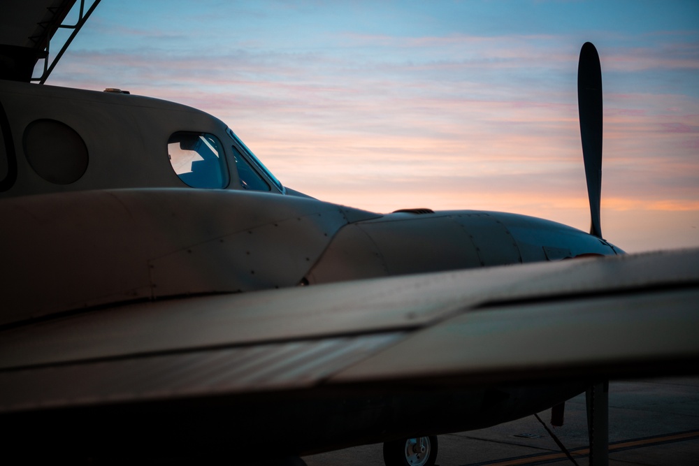 Will Rogers Air National Guard Base: MC-12W at Sunrise