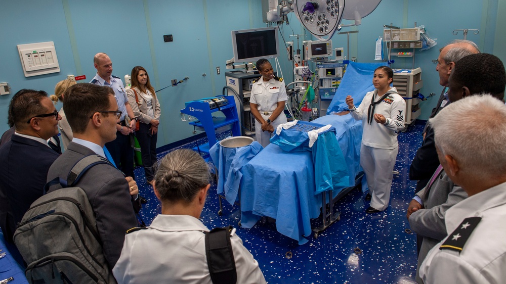 Distinguished Visitors Tour USNS Comfort