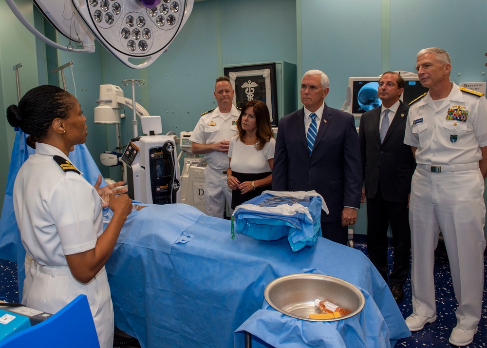 Vice President Mike Pence Tours USNS Comfort