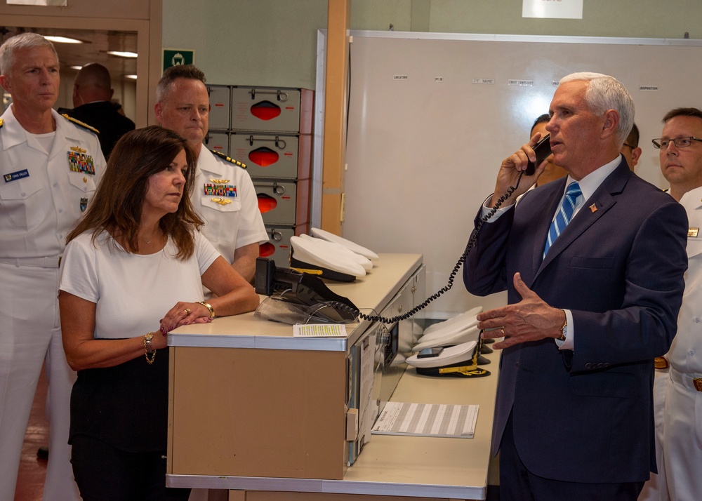 Vice President Mike Pence Tours USNS Comfort