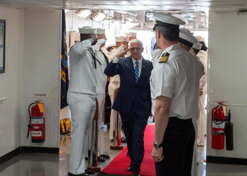 Vice President Mike Pence Tours USNS Comfort