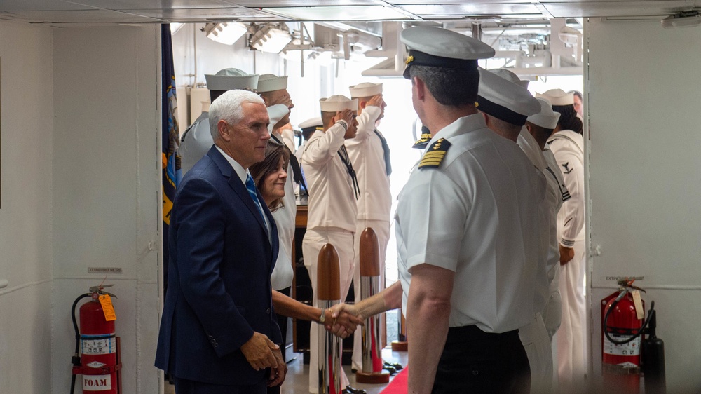 Vice President Mike Pence Tours USNS Comfort