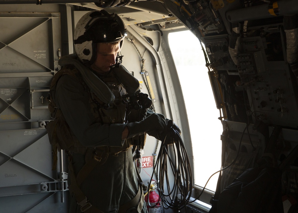 U.S. Marines conduct training in MV-22B Osprey