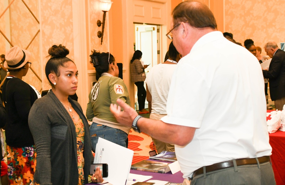 Soldiers and Families learn about resources to help them face unique challenges of serving in the U.S. Army Reserve at Yellow Ribbon