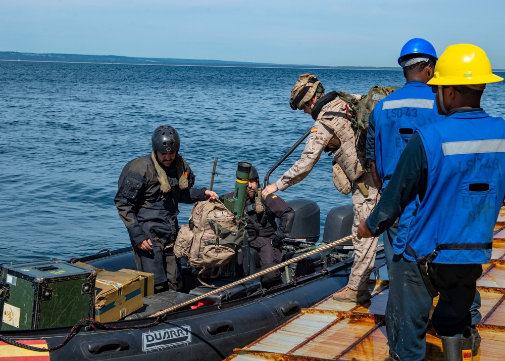BALTOPS 2019 Spanish military conduct exercise with USS Fort McHenry (LSD 43)