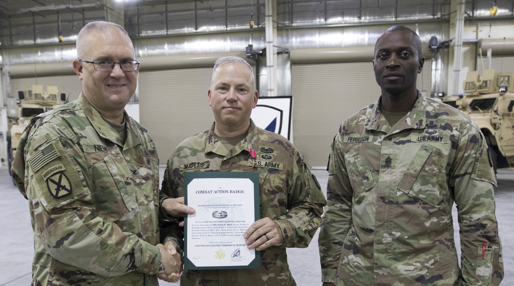 Soldiers with 401st AFSBn-SWA Participate in Relinquishment of Authority Ceremony