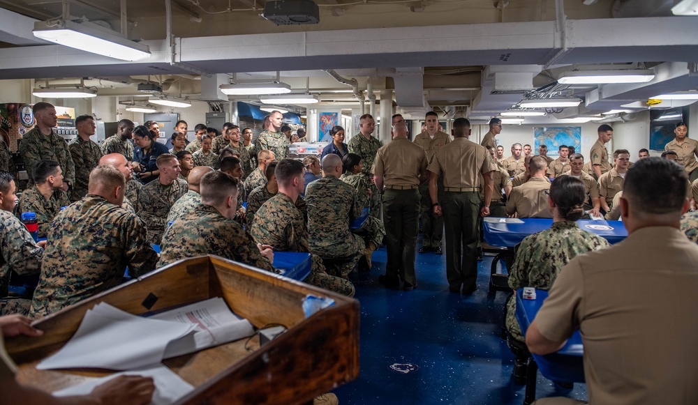 Marines Graduate Corporals Course Aboard the USS Harpers Ferry