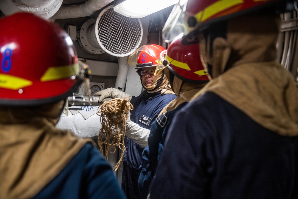 USS Harpers Ferry Conducts Damage Control Training Exercise