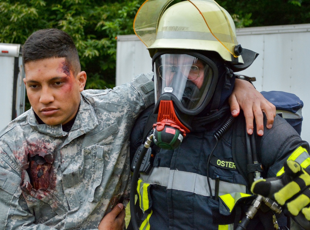 German first responders participate with LRMC in Maroon Response 19