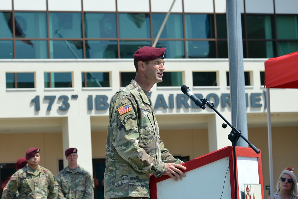 54th Brigade Engineer Battalion, 173rd Airborne Brigade Change of Command Ceremony, June 19, 2019