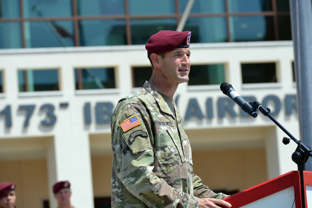 54th Brigade Engineer Battalion, 173rd Airborne Brigade Change of Command Ceremony, June 19, 2019