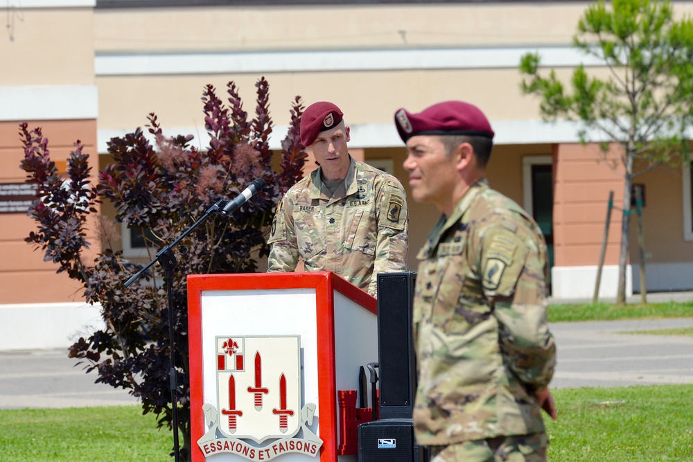 54th Brigade Engineer Battalion, 173rd Airborne Brigade Change of Command Ceremony, June 19, 2019