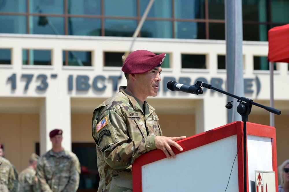 54th Brigade Engineer Battalion, 173rd Airborne Brigade Change of Command Ceremony, June 19, 2019