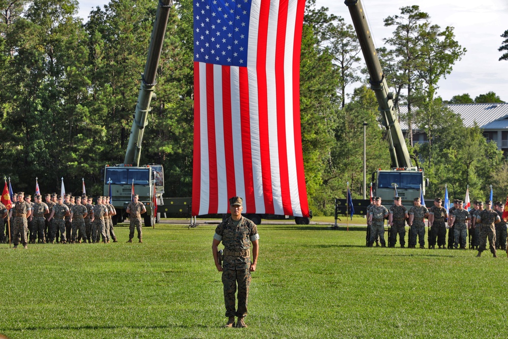 U.S. Marines with 8th Engineer Support Battalion Welcome New Commanding Officer During Ceremony