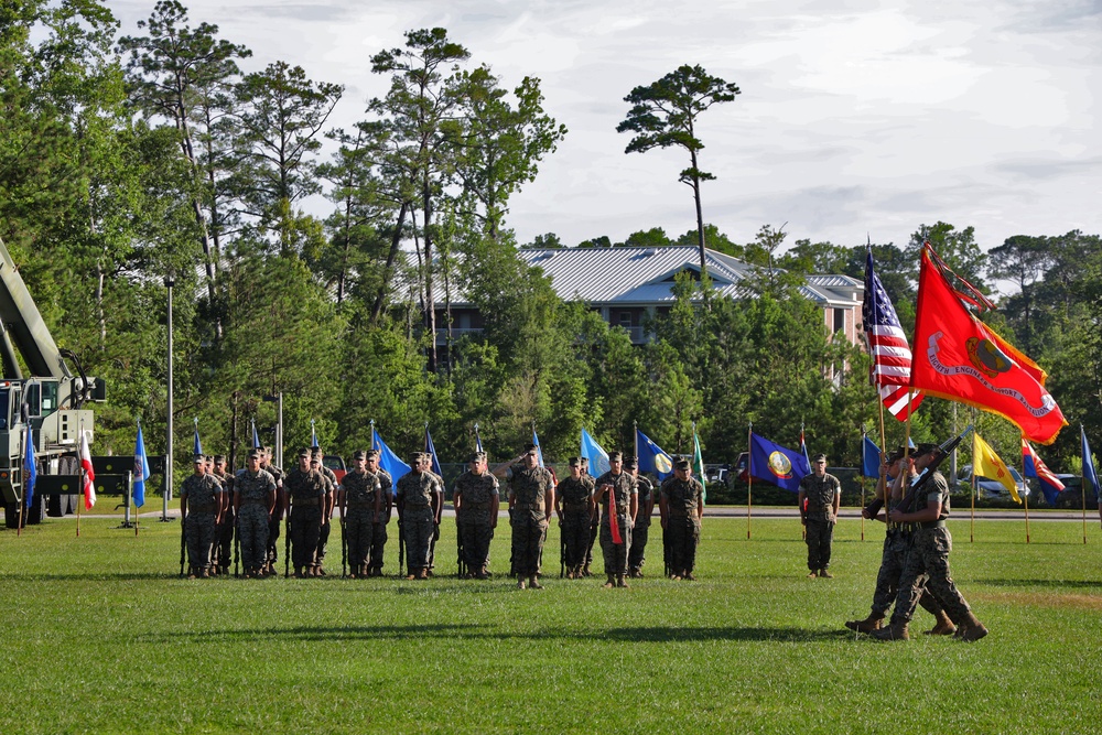 U.S. Marines with 8th Engineer Support Battalion Welcome New Commanding Officer During Ceremony