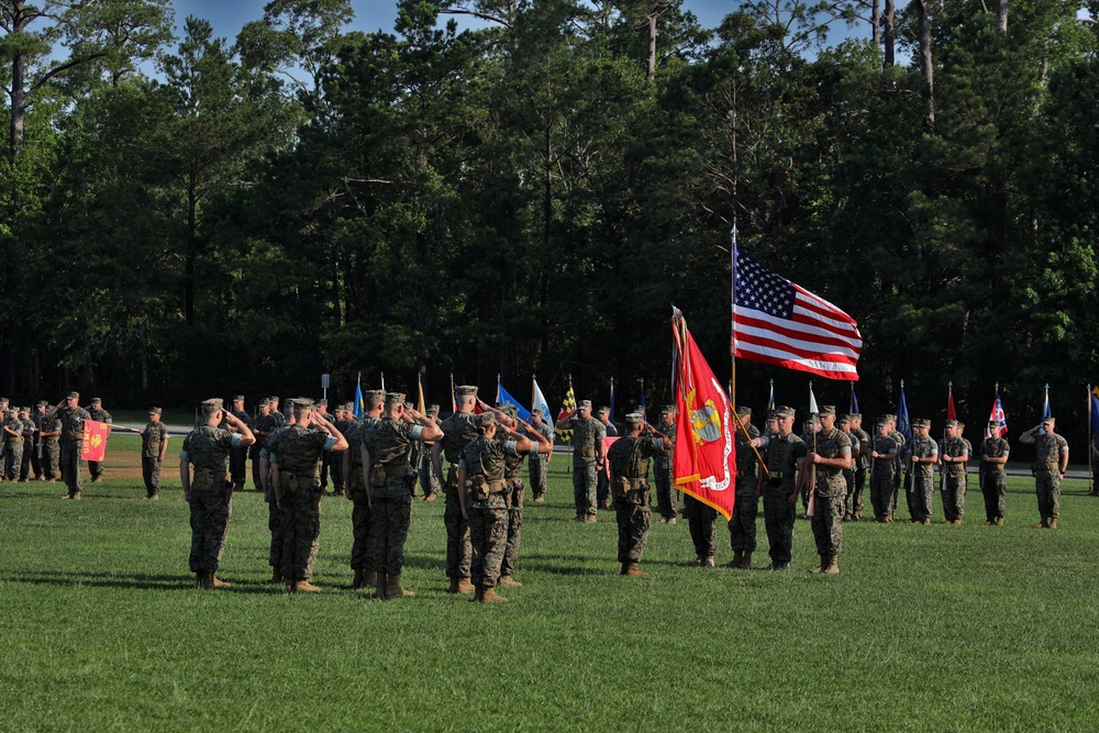 U.S. Marines with 8th Engineer Support Battalion Welcome New Commanding Officer During Ceremony