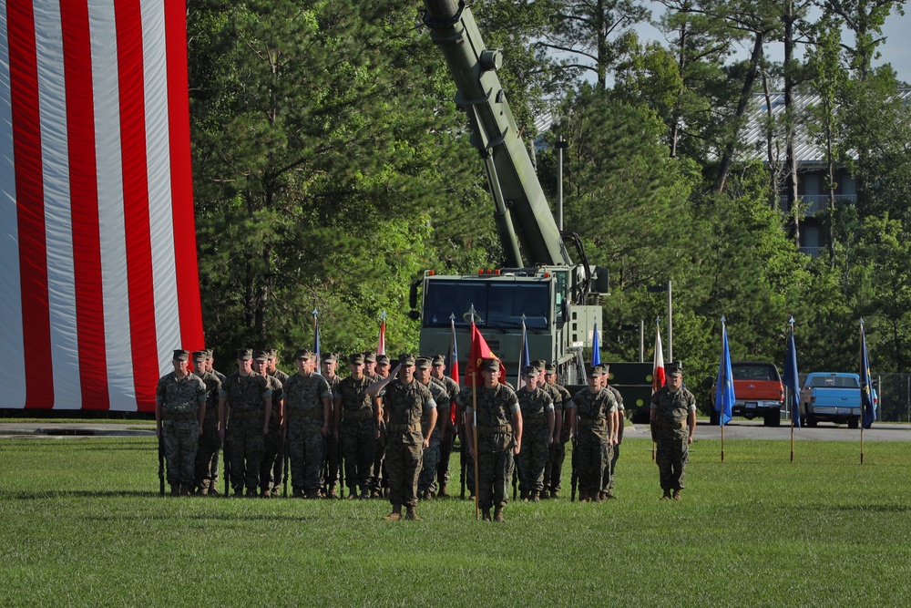 U.S. Marines with 8th Engineer Support Battalion Welcome New Commanding Officer During Ceremony