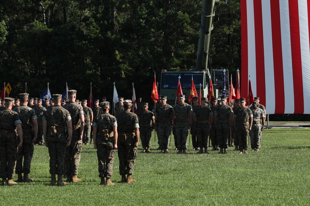 U.S. Marines with 8th Engineer Support Battalion Welcome New Commanding Officer During Ceremony