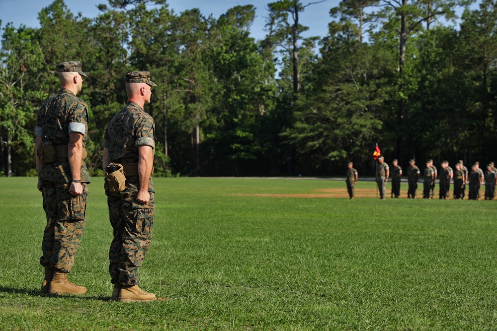 U.S. Marines with 8th Engineer Support Battalion Welcome New Commanding Officer During Ceremony