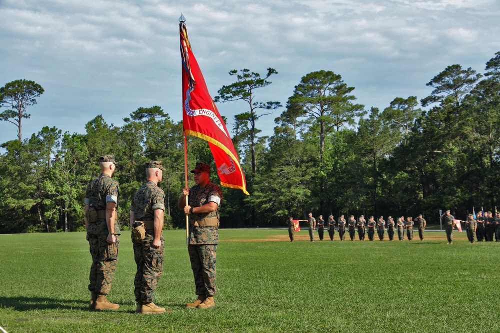 U.S. Marines with 8th Engineer Support Battalion Welcome New Commanding Officer During Ceremony