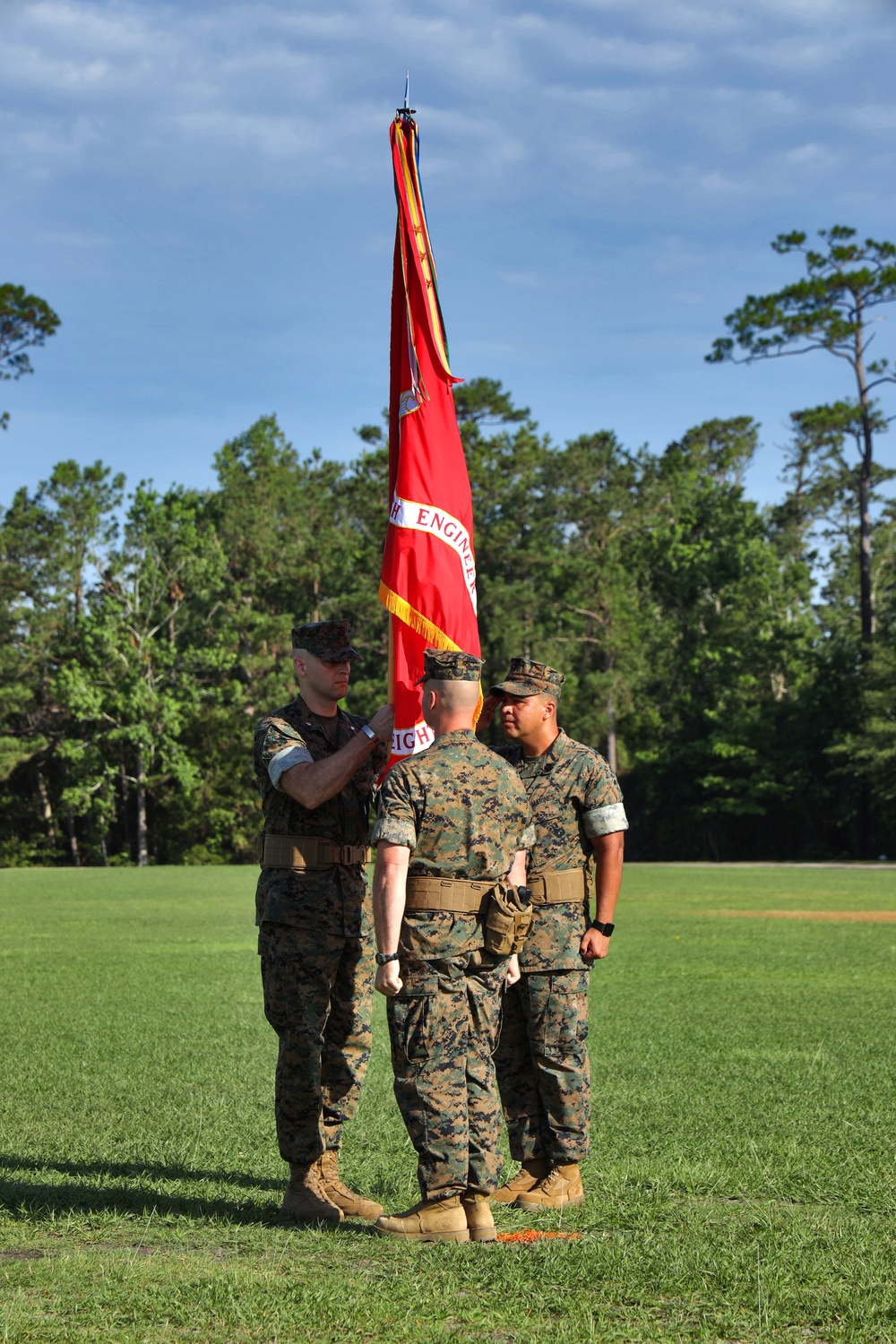 U.S. Marines with 8th Engineer Support Battalion Welcome New Commanding Officer During Ceremony