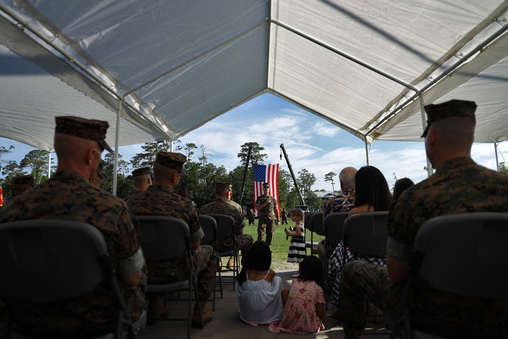 U.S. Marines with 8th Engineer Support Battalion Welcome New Commanding Officer During Ceremony