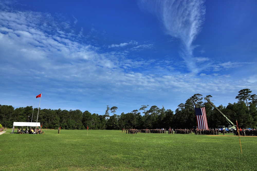 U.S. Marines with 8th Engineer Support Battalion Welcome New Commanding Officer During Ceremony