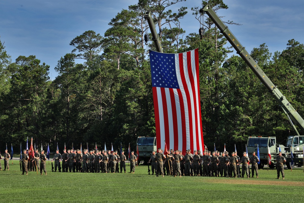 U.S. Marines with 8th Engineer Support Battalion Welcome New Commanding Officer During Ceremony