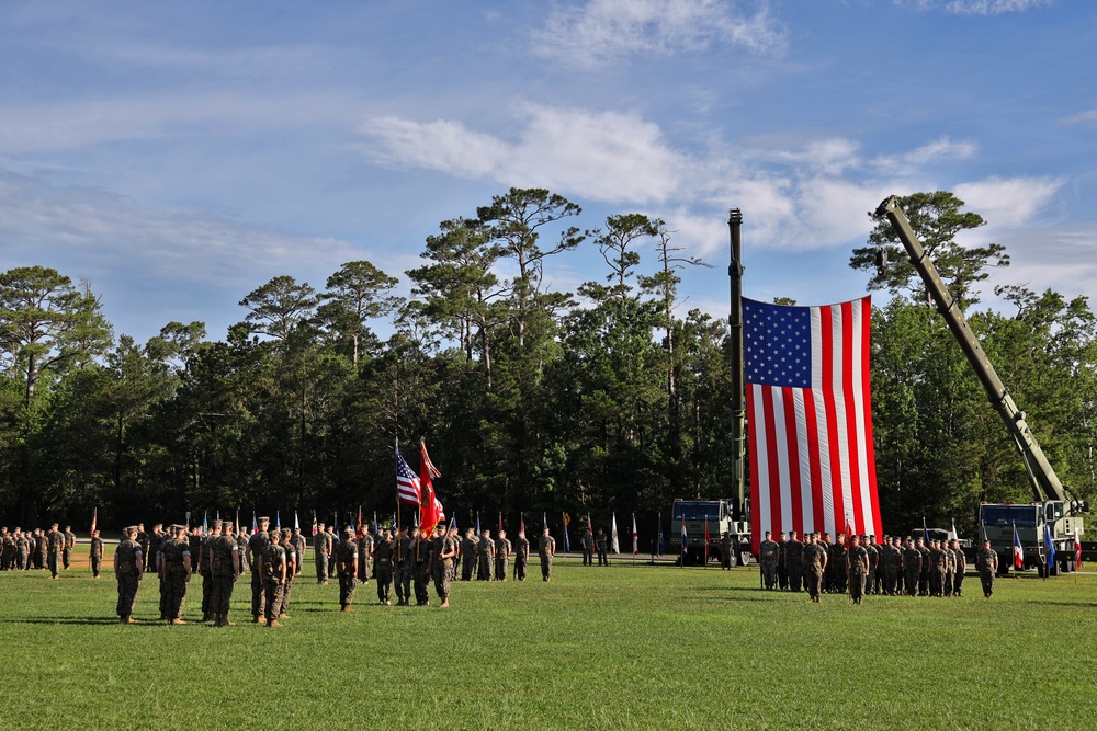 U.S. Marines with 8th Engineer Support Battalion Welcome New Commanding Officer During Ceremony