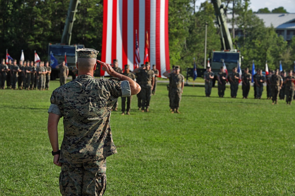 U.S. Marines with 8th Engineer Support Battalion Welcome New Commanding Officer During Ceremony