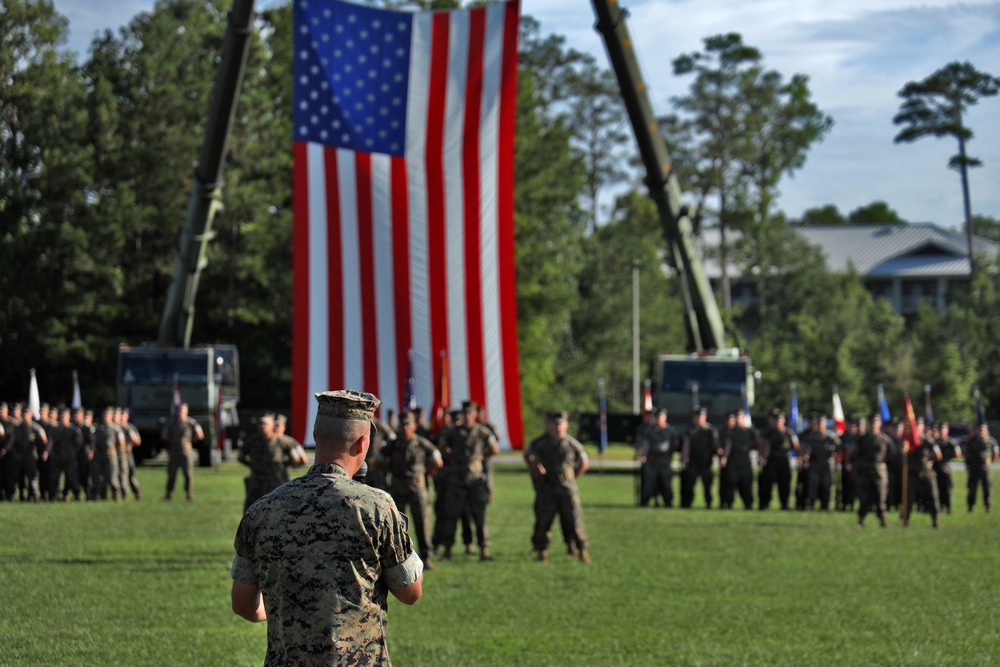 U.S. Marines with 8th Engineer Support Battalion Welcome New Commanding Officer During Ceremony