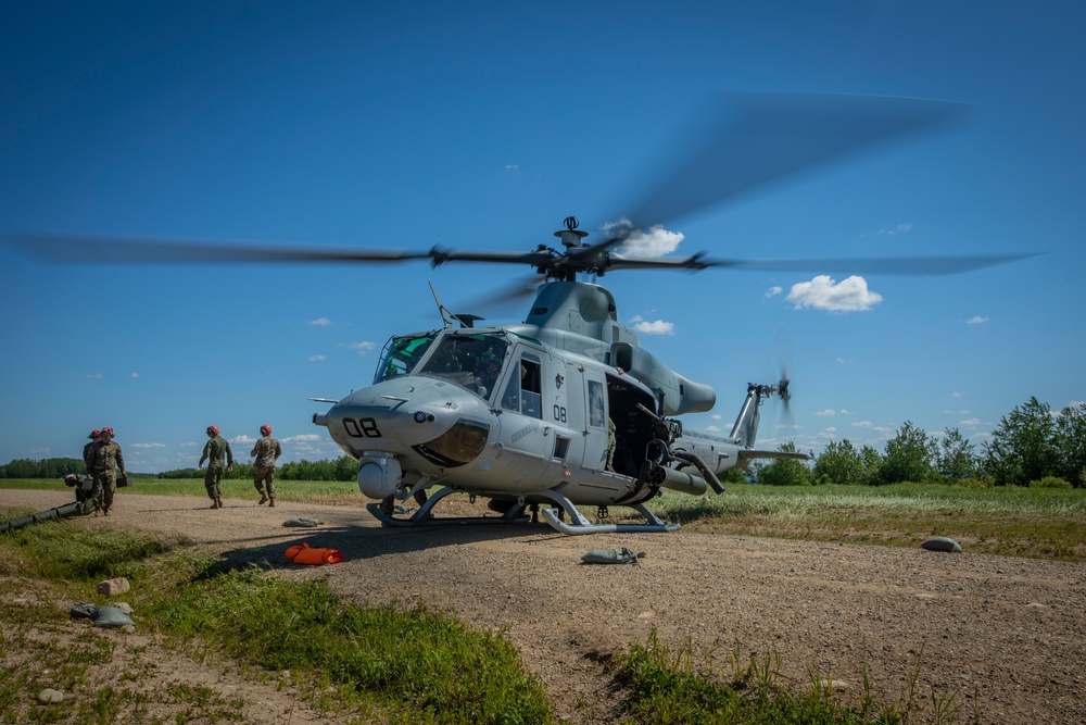 U.S. Marines conduct Forward Arming and Refueling Point operations in Canada