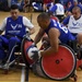 Warriors practice wheelchair rugby