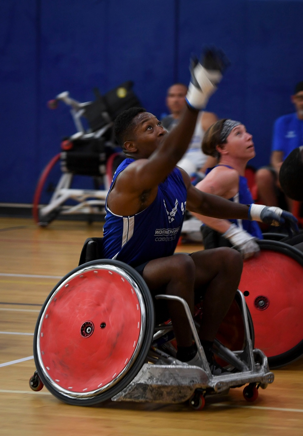 Warriors practice wheelchair rugby