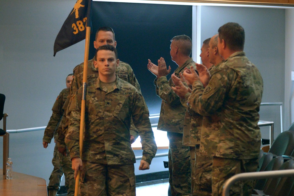 North Carolina Army National Guard honors the Soldiers with the 382nd Public Affairs Detachment during a welcome-home ceremony May 17, 2019