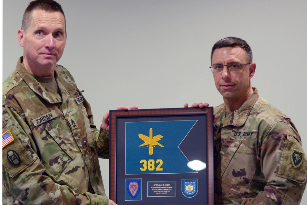 North Carolina Army National Guard honors the Soldiers with the 382nd Public Affairs Detachment during a welcome-home ceremony