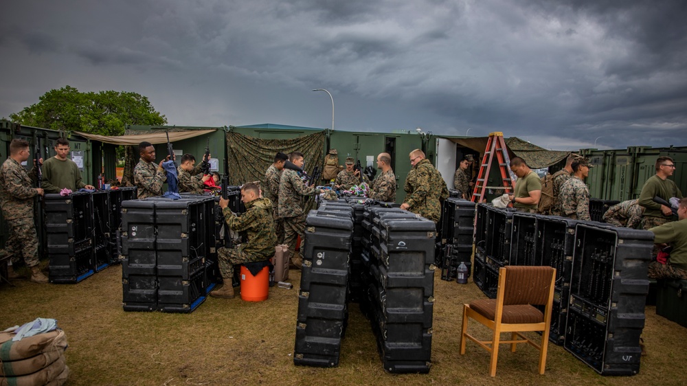 U.S. Marines with MWSS-471 prepare to conclude Sentinel Edge 2019