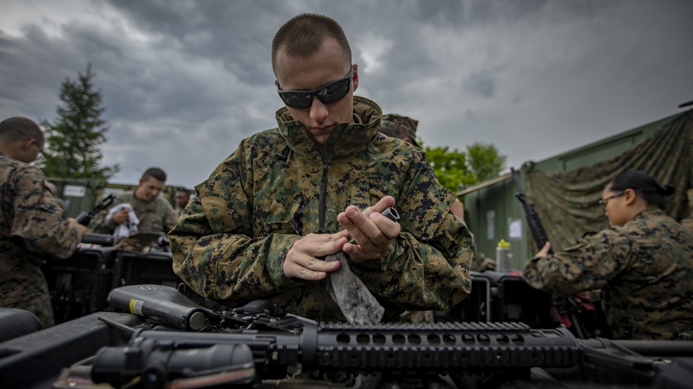 U.S. Marines with MWSS-471 prepare to conclude Sentinel Edge 2019