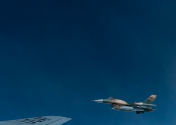Red Flag-Alaska 19-2 KC-135 Aerial Refuels F-16s