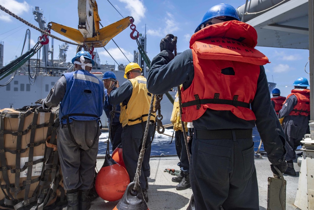 USS McCampbell conducts replenishment-at-sea