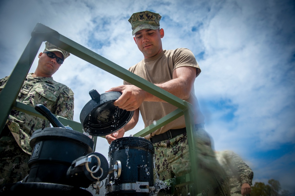 NMCB-133 Seabees Test Lightweight Water Purification System