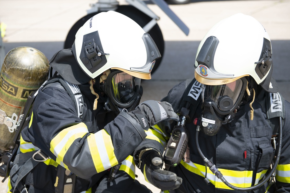 Czech Firefighters Train with 155th Air Refueling Wing