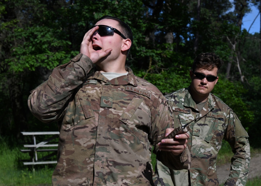 Explosive Ordnance Disposal technicians participate in a domestic operations round robin exercise