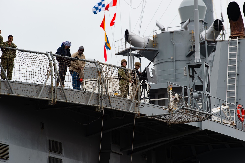 USS Mount Whitney Arrives At Naval Base Kiel-Tirpitzhafen